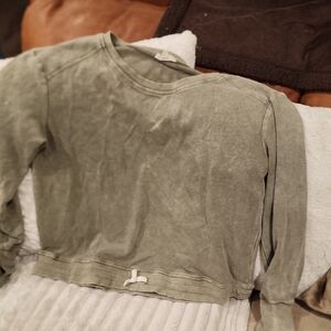 Jane and Delancey Olive Long Sleeve Top